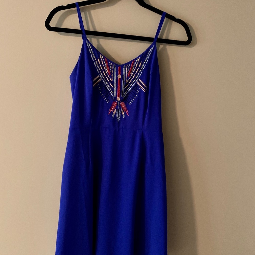 Blue Patterned Dress